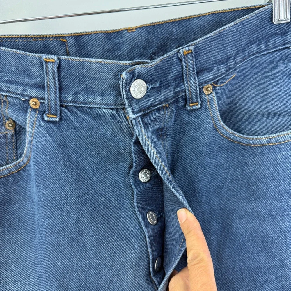 Levi's 501 Jeans Mens 36x34 Blue Vintage Made in USA Button Fly Straight Leg